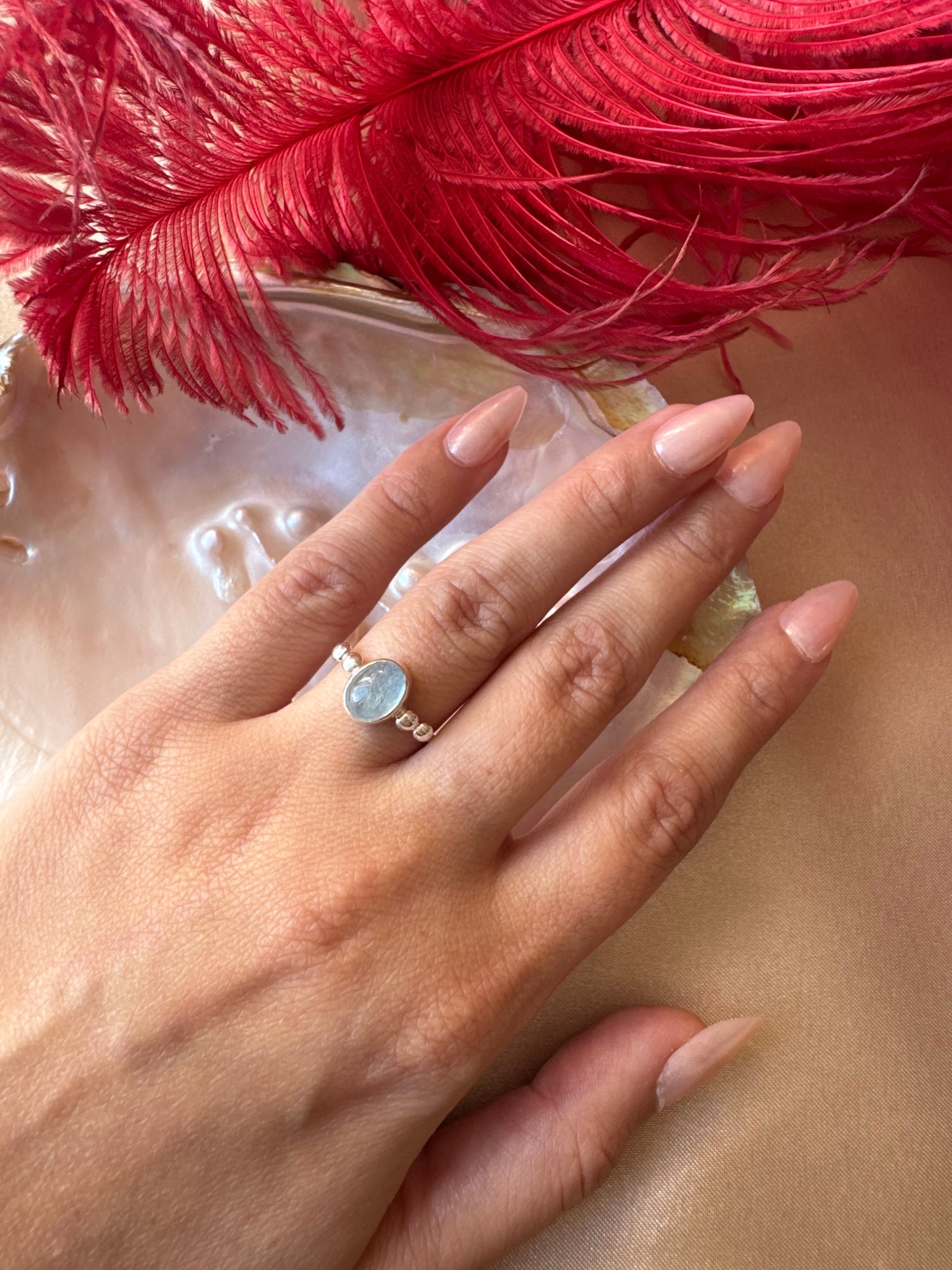 Akuamarin Hera Gümüş Yüzük