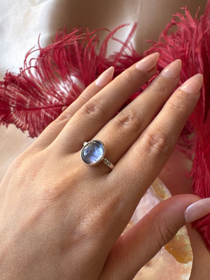 Büyük Tanzanit Gümüş Yüzük