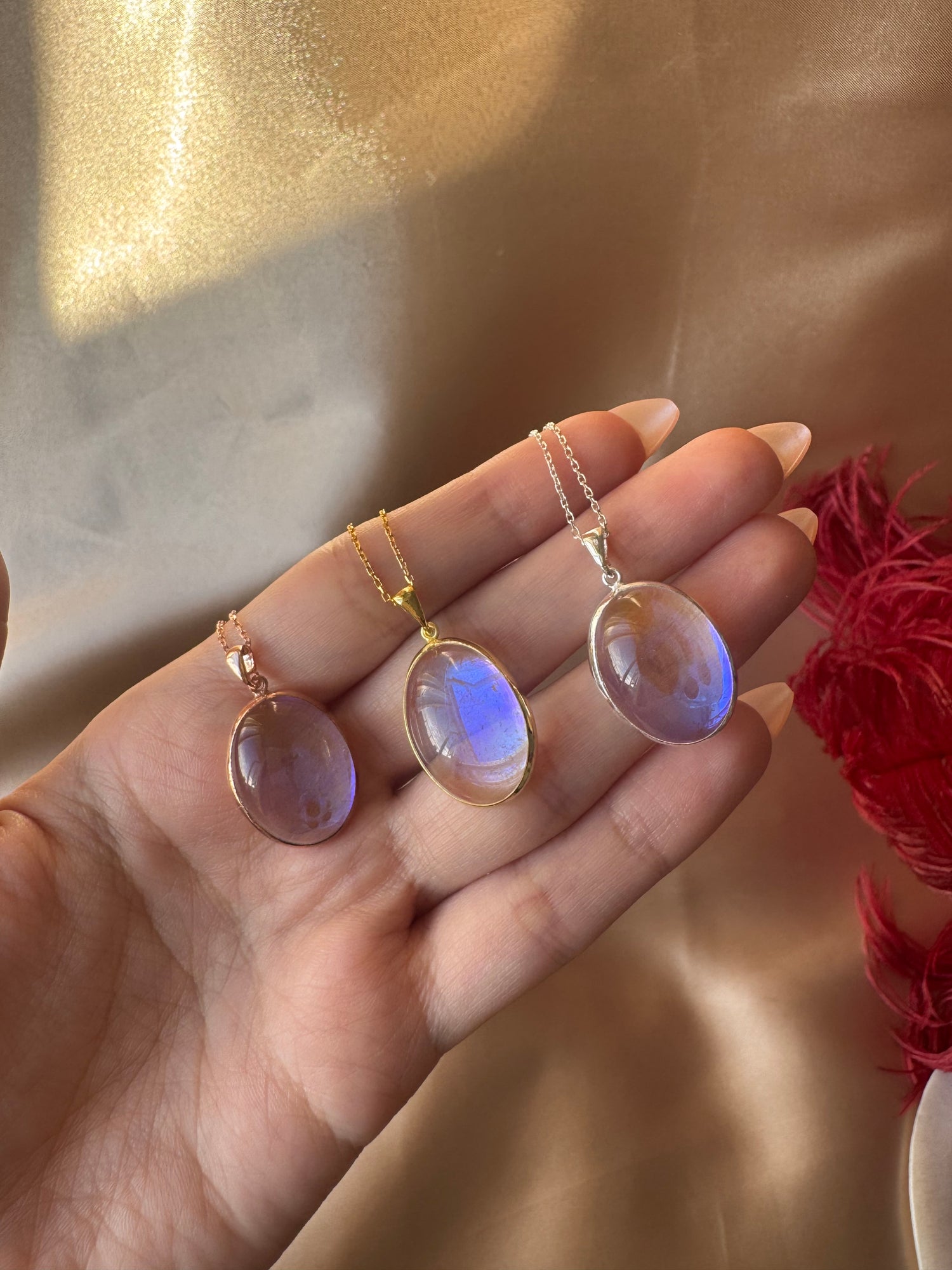 Aura Melek Kuvars Rose Gold Kolye