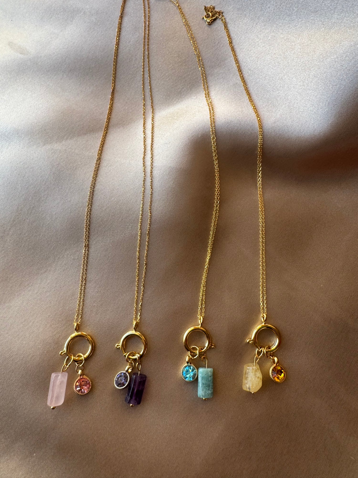 Ametist Charming Gold Kolye