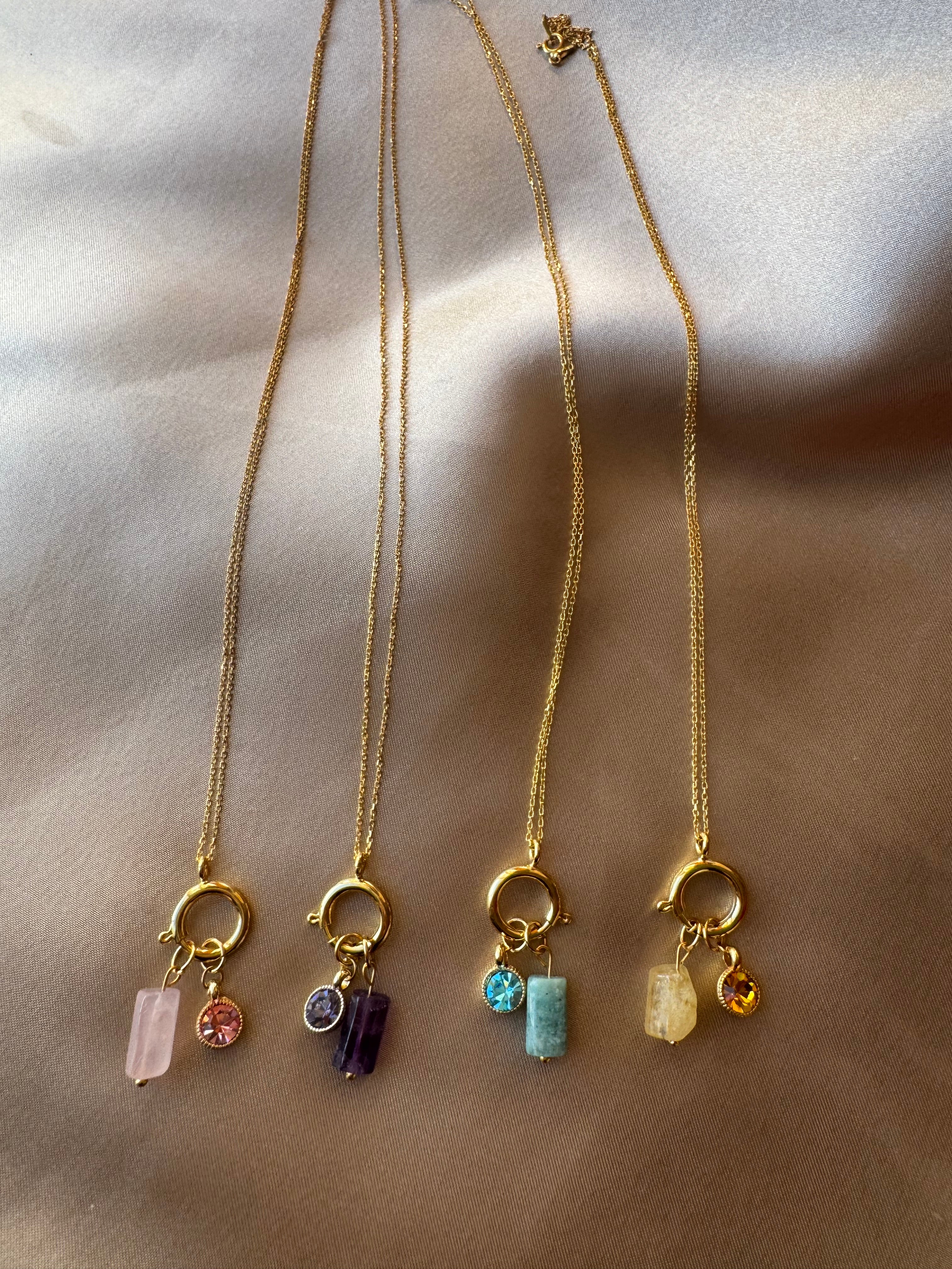 Ametist Charming Gold Kolye