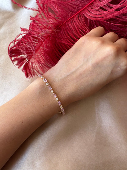 Pembe Kuvars Aura Rose Gold Bileklik