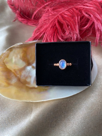 Ay Taşı Hera Rose Gold Yüzük