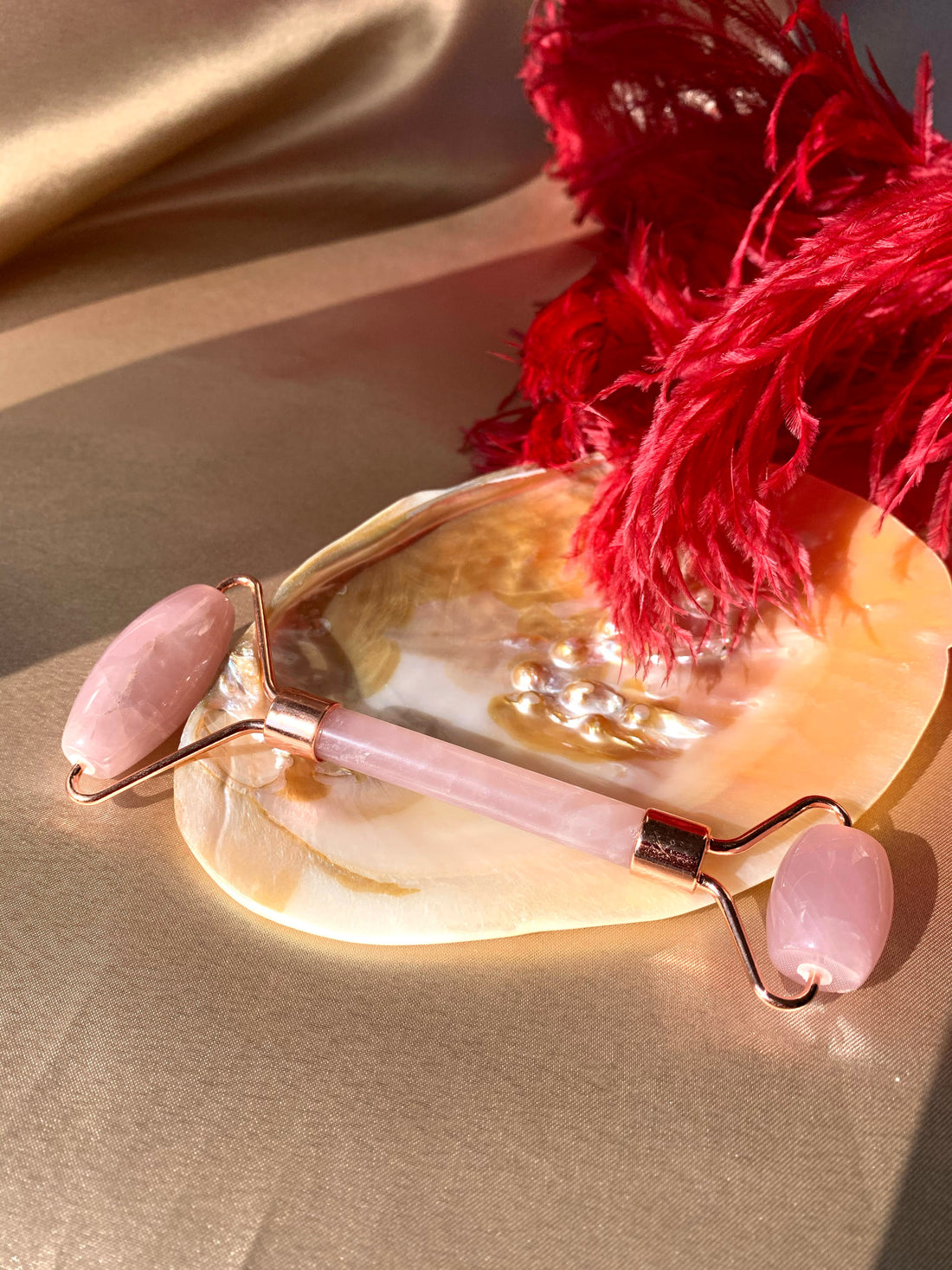 Pembe Kuvars Face Roller