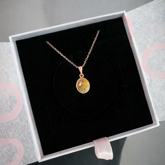 Sitrin Minimal Rose Gold Kolye