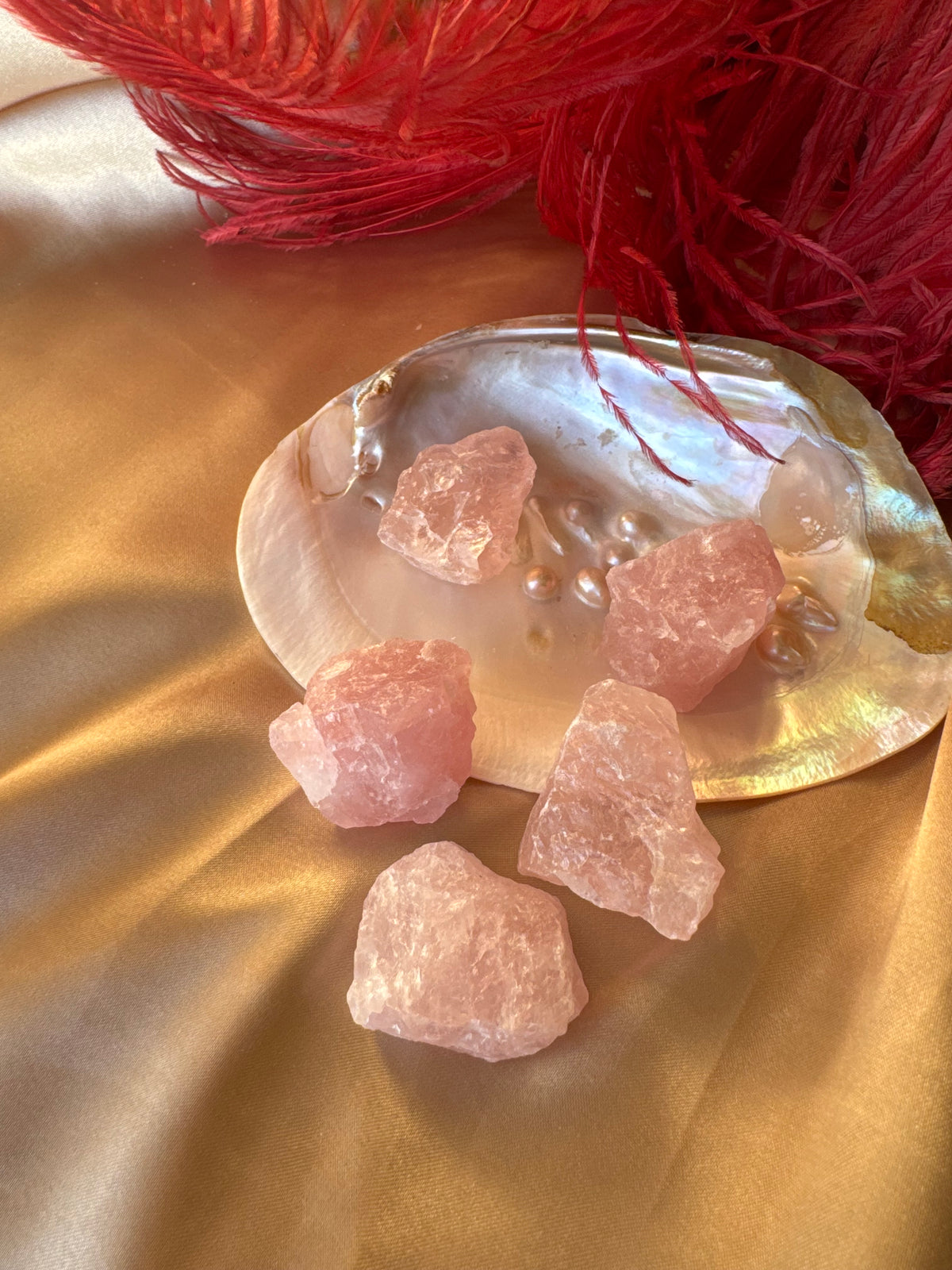 Pembe Kuvars İşlenmemiş Parça (Orta Boy)