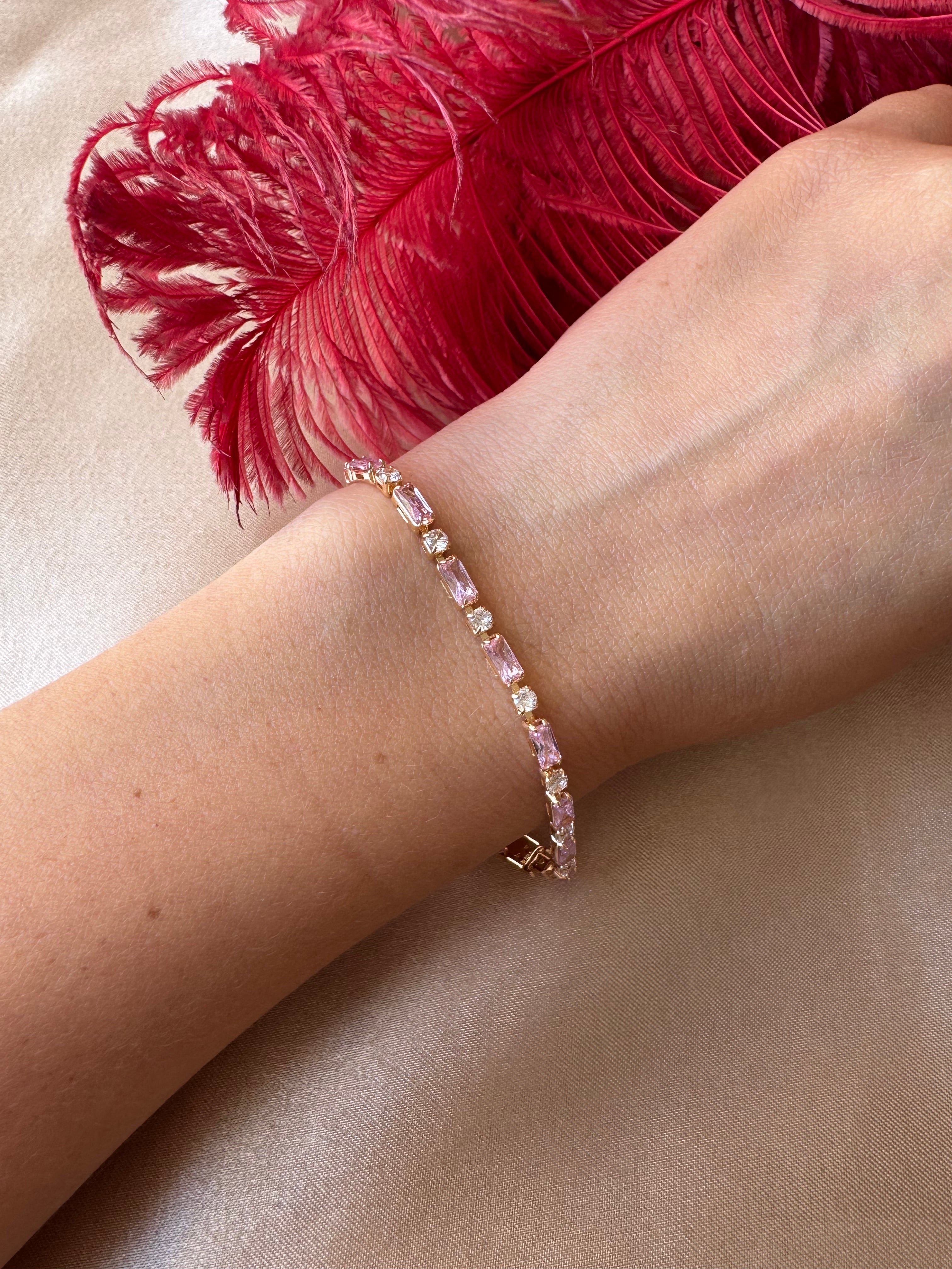 Pembe Kuvars Aura Rose Gold Bileklik