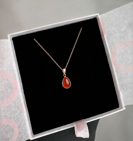 Akik Minimal Damy Rose Gold Kolye