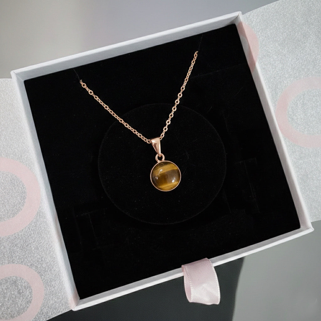 Kaplangözü Yuvarlak Rose Gold Kolye
