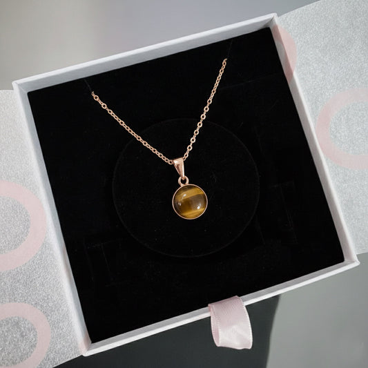 Kaplangözü Yuvarlak Rose Gold Kolye