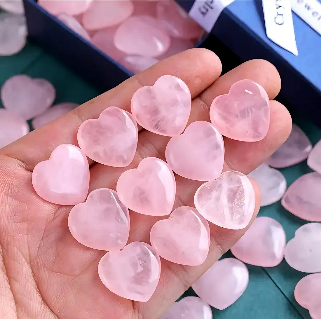 Pembe Kuvars Mini Kalp