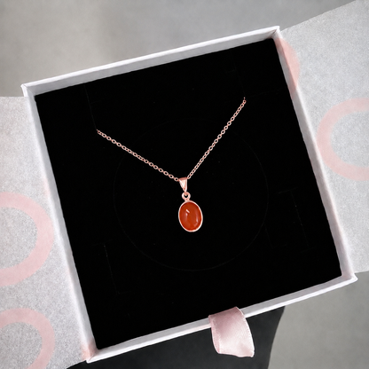 Akik Minimal Rose Gold Kolye
