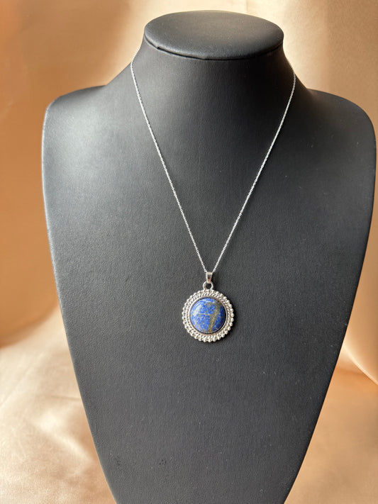 Lapis Lazuli Madalyon Kolye