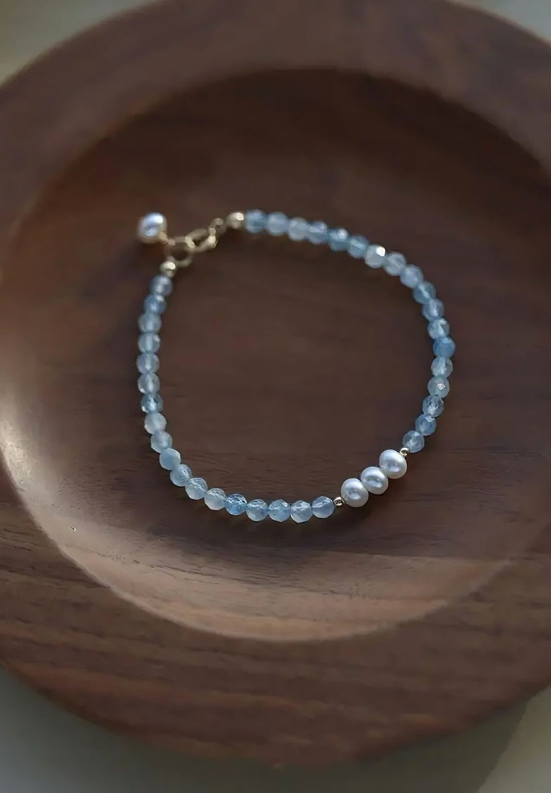 Kalsedon & İnci Dizi Bileklik