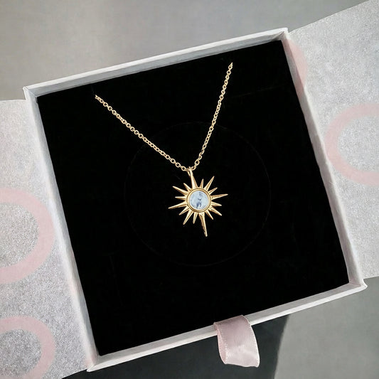 Ay Taşı Kuzey Yıldızı Gold Kolye