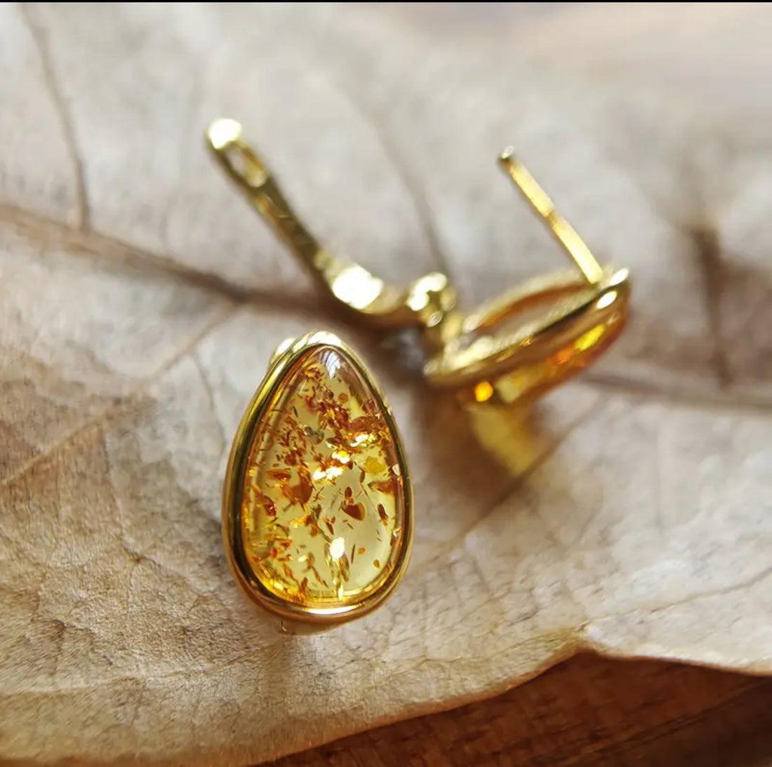 Baltık Kehribar Küpe