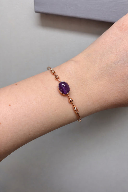 Ametist Rose Gold Bileklik