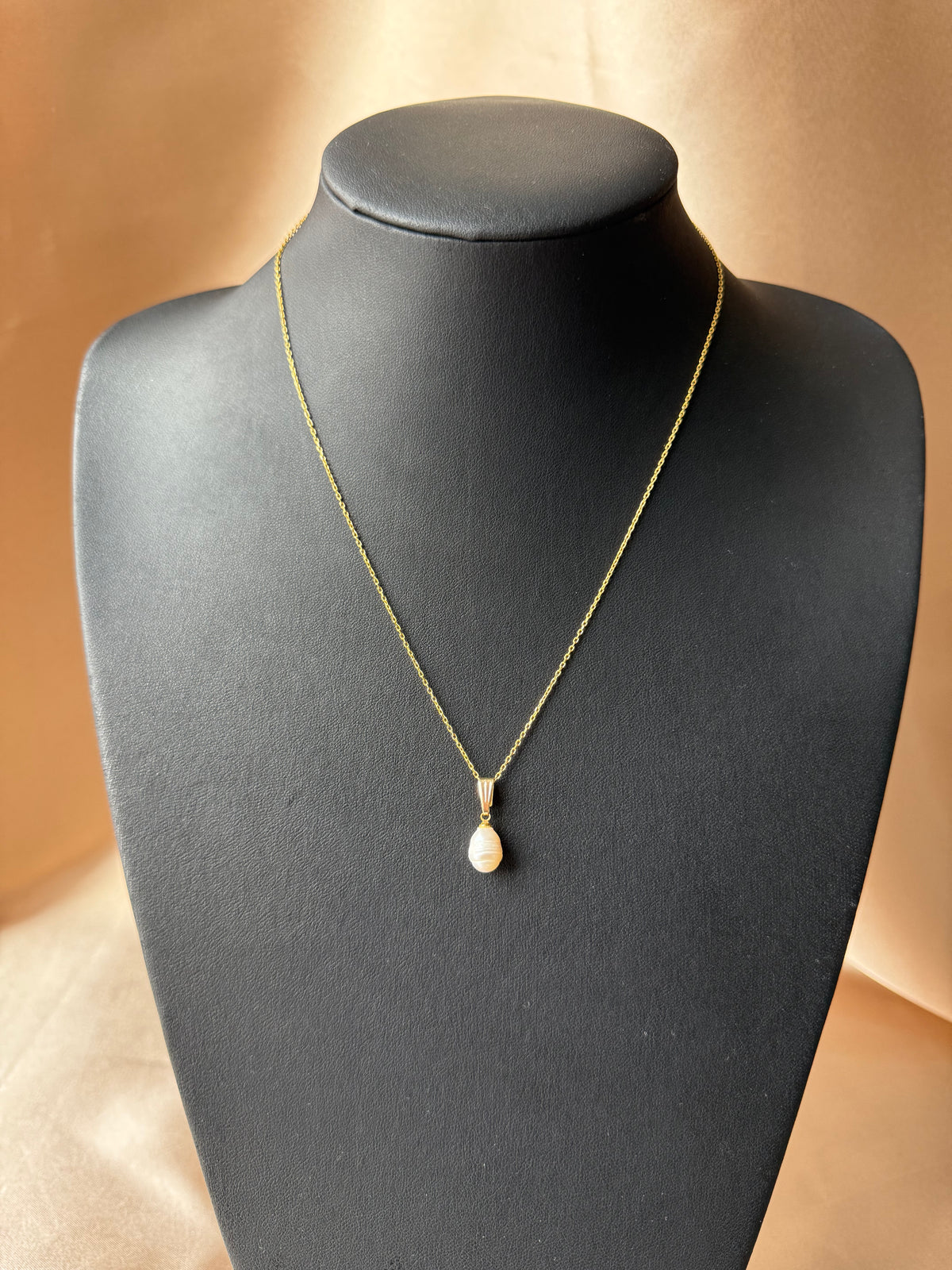 İnci Mini Damla Gold Kolye