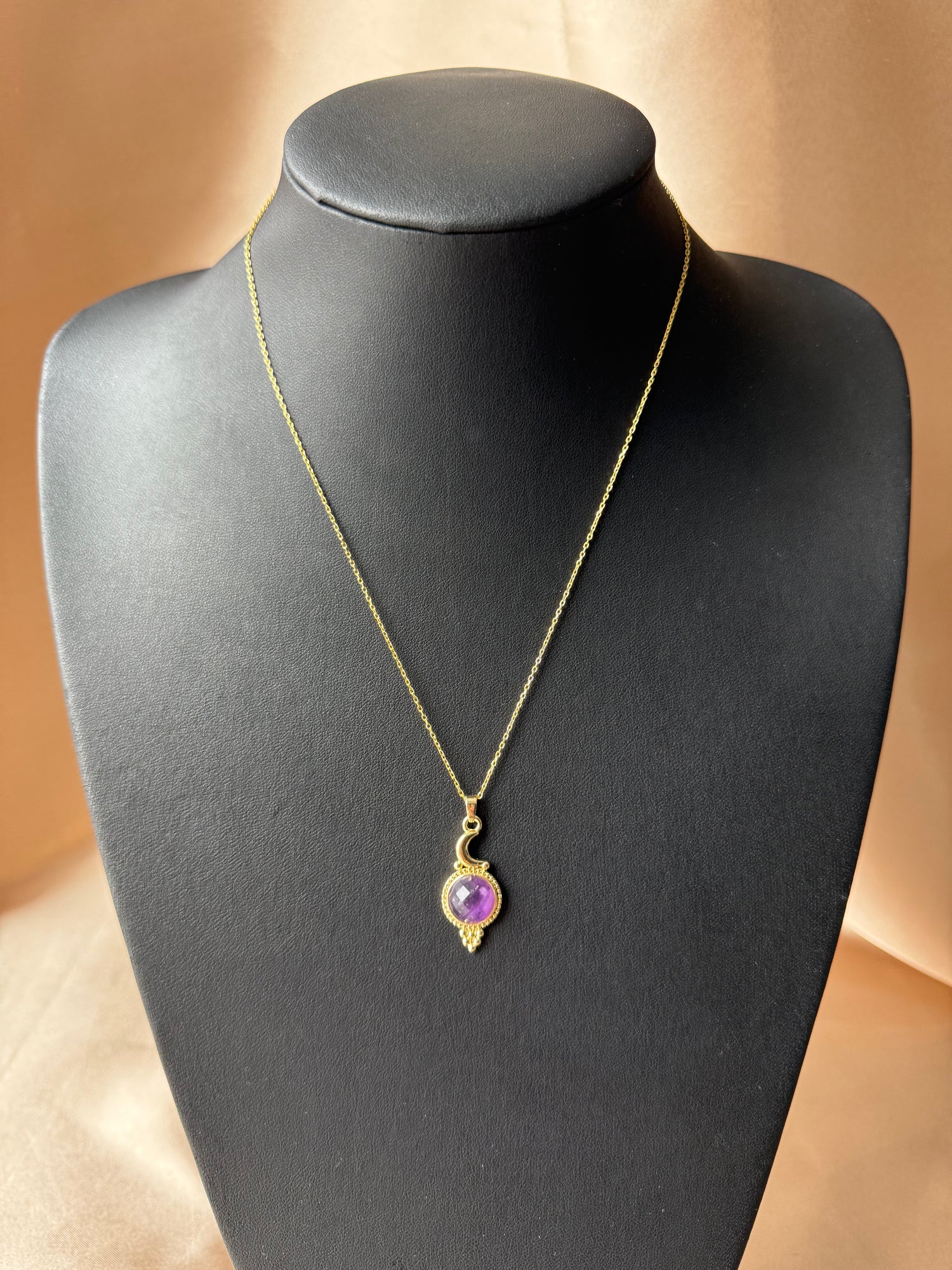 Ametist Selene Gold Kolye