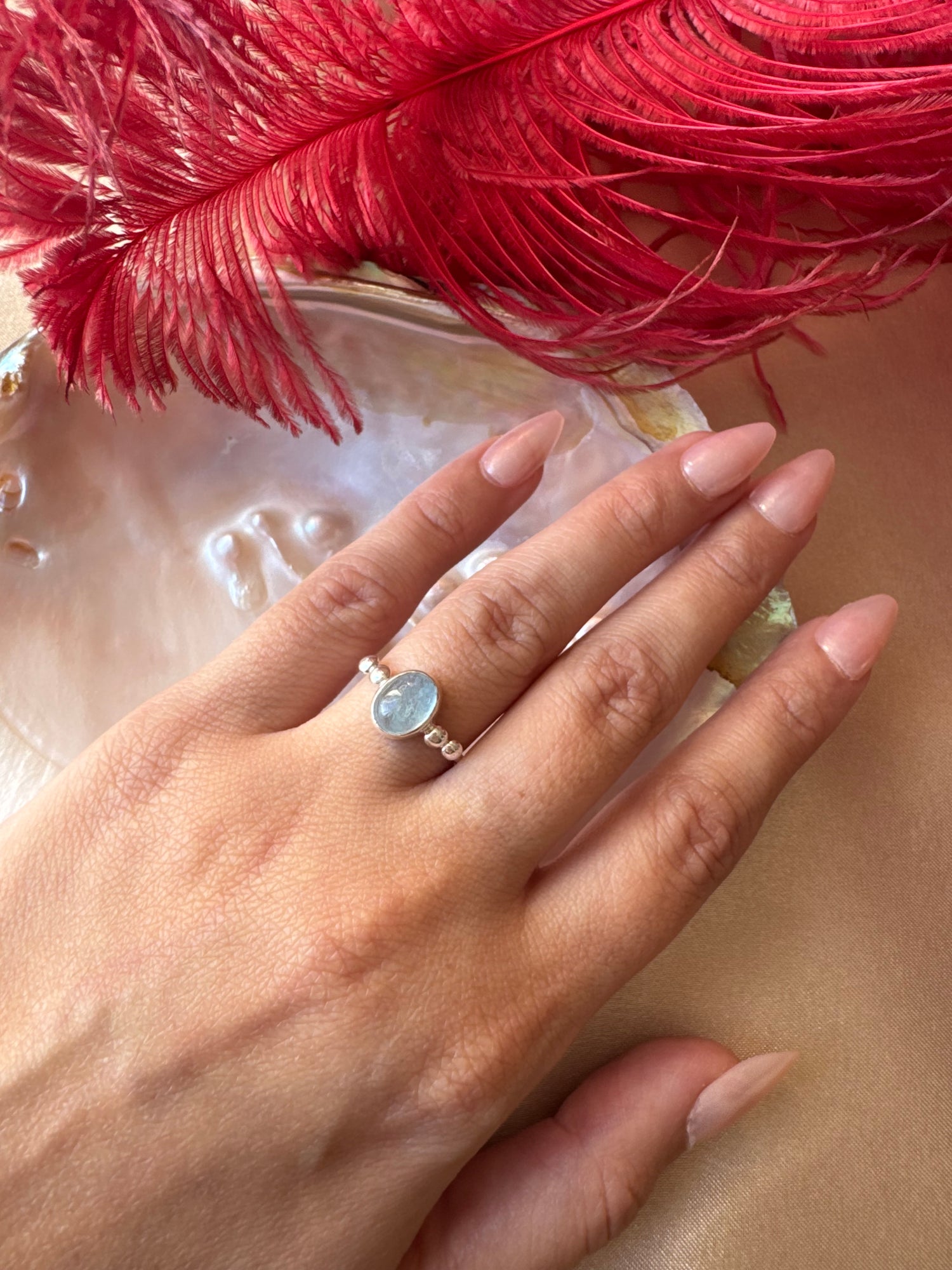 Akuamarin Hera Gümüş Yüzük