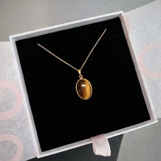 Kaplangözü Büyük Oval Rose Gold Kolye
