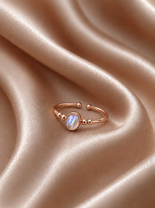 Ay Taşı Hera Rose Gold Yüzük