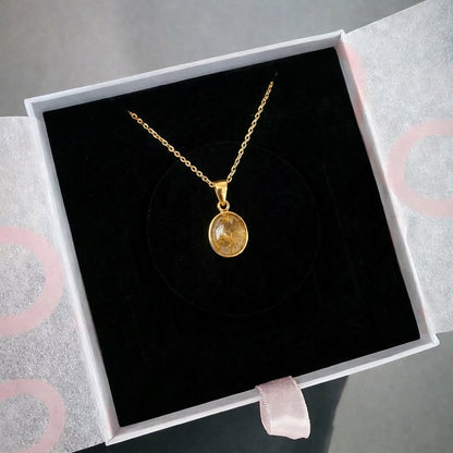 Sitrin Minimal Gold Kolye