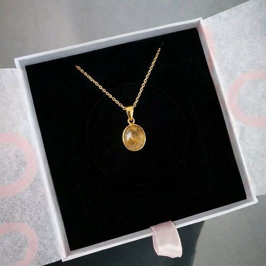Sitrin Minimal Gold Kolye