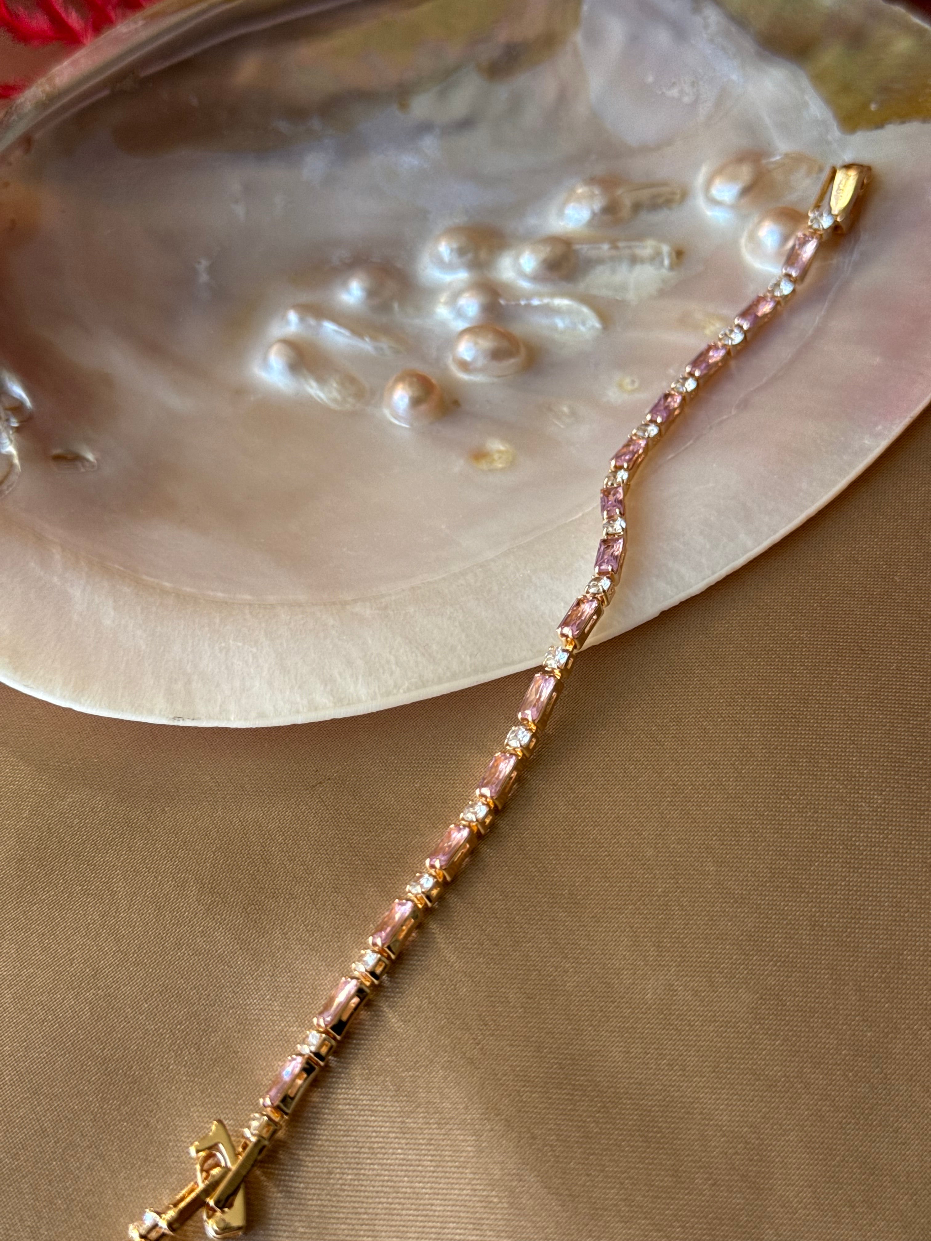 Pembe Kuvars Aura Rose Gold Bileklik