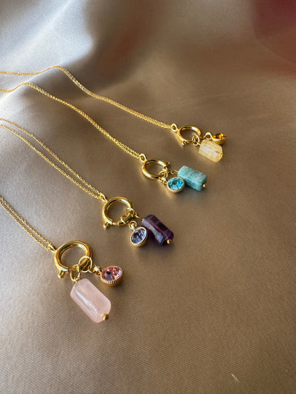 Ametist Charming Gold Kolye