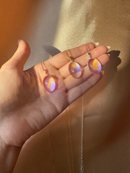 Aura Melek Kuvars Rose Gold Kolye