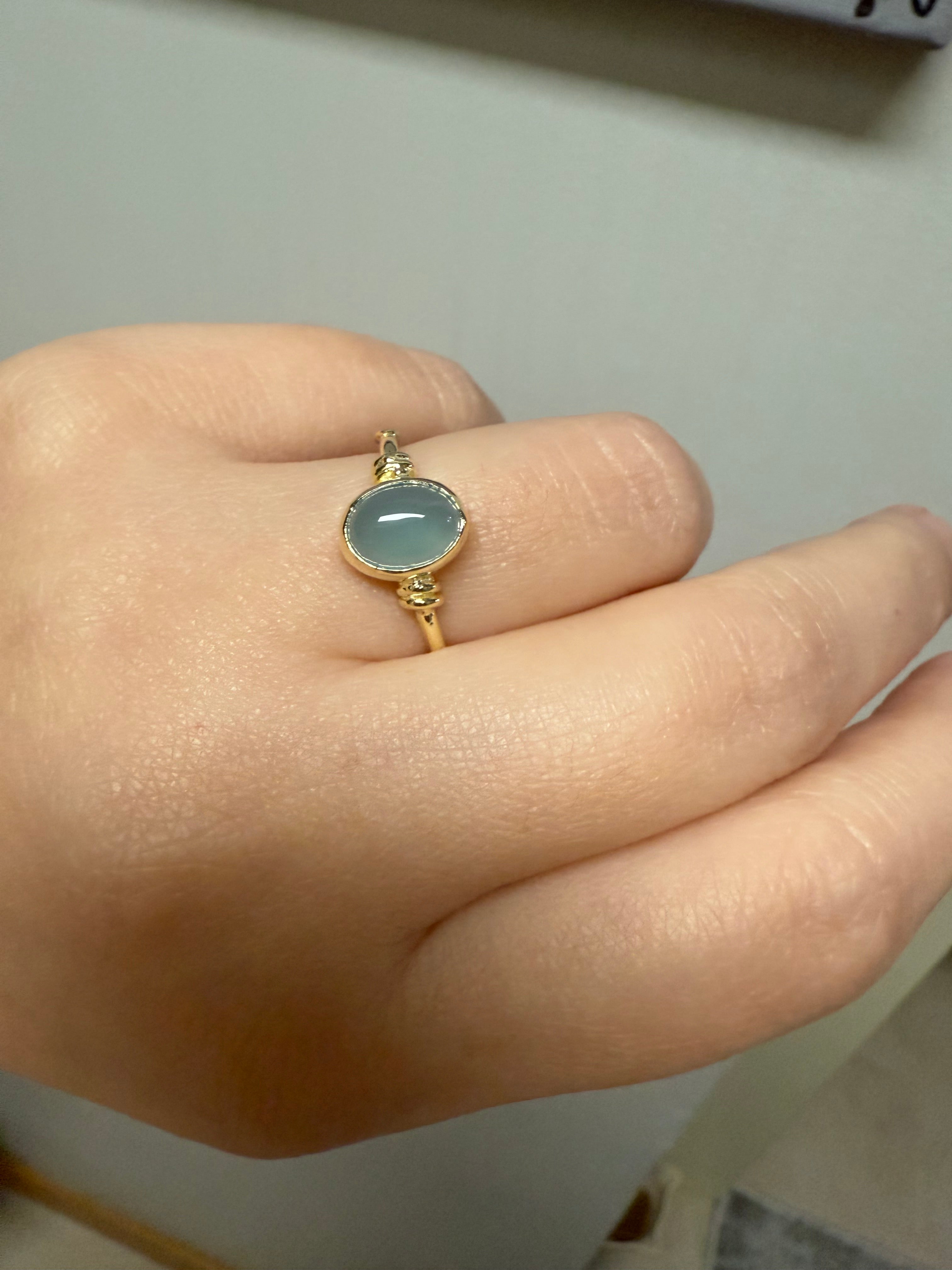 Akuamarin Diana Gold Yüzük