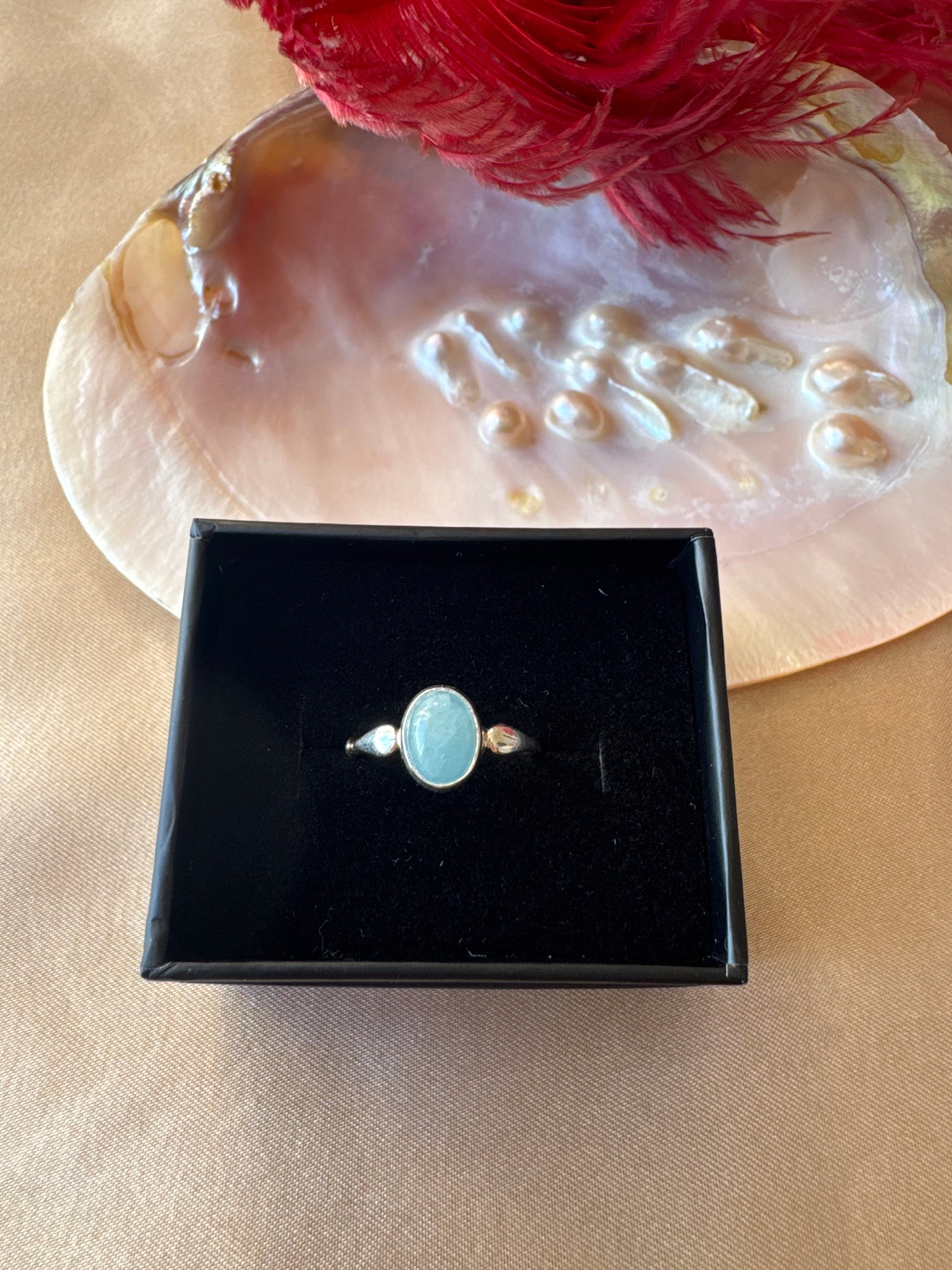 Akuamarin Mary Gümüş Yüzük