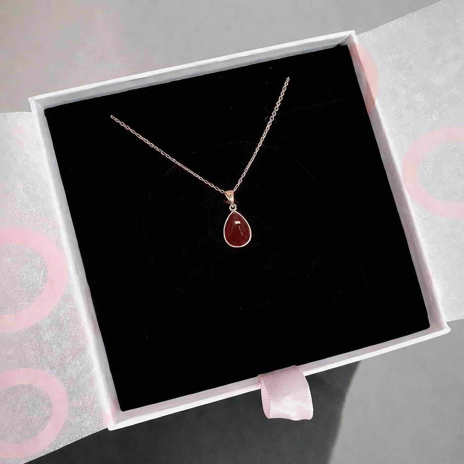 Akik Minimal Damy Rose Gold Kolye