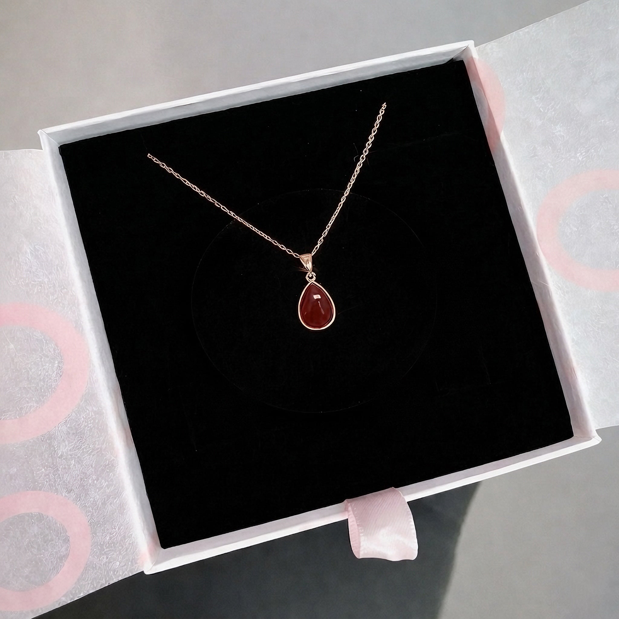 Akik Minimal Damy Rose Gold Kolye