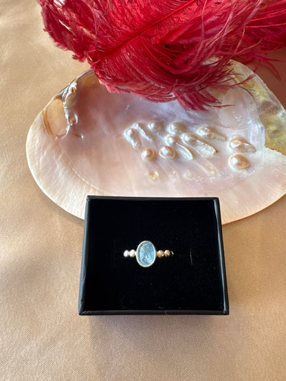 Akuamarin Hera Gümüş Yüzük