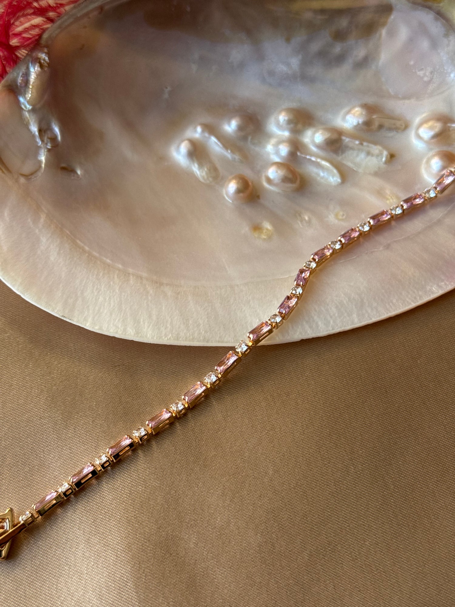 Pembe Kuvars Aura Rose Gold Bileklik