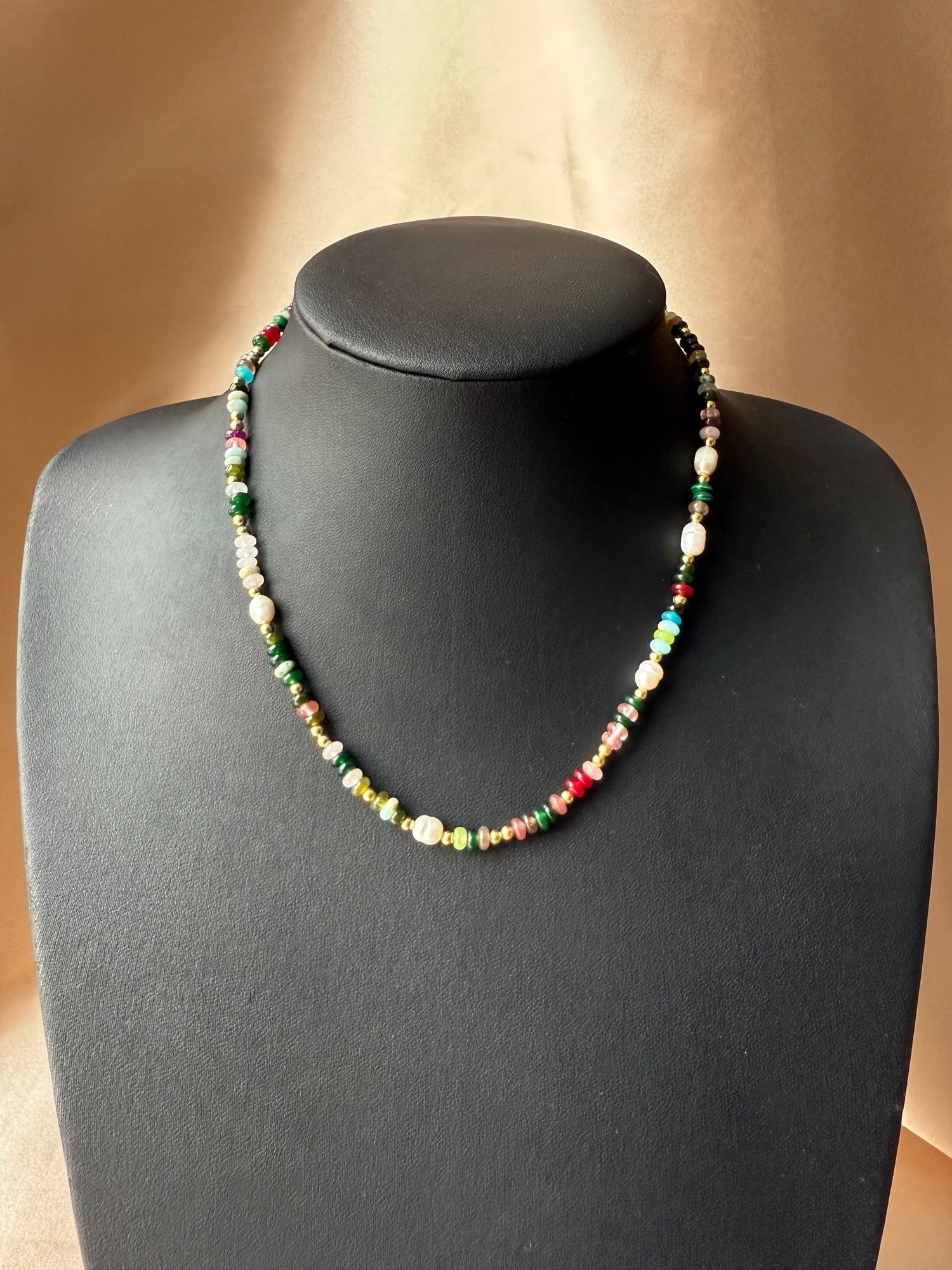 Karışık Doğal Taşlı Bohem Dizi Kolye