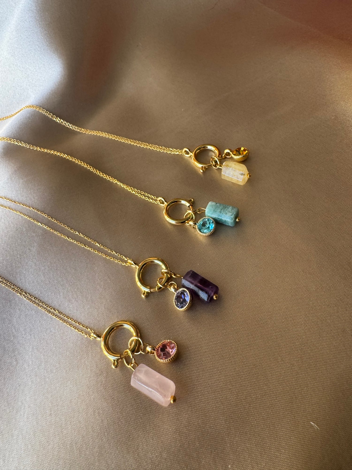 Ametist Charming Gold Kolye