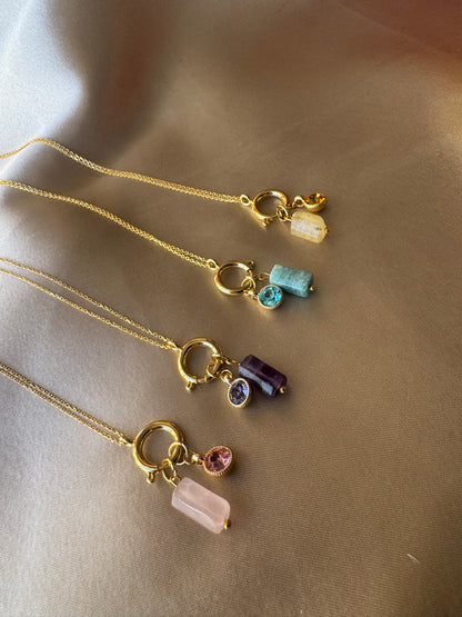 Ametist Charming Gold Kolye