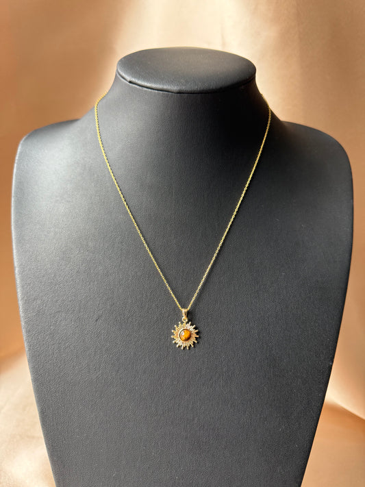 Kaplangözü Sunflower Gold Kolye