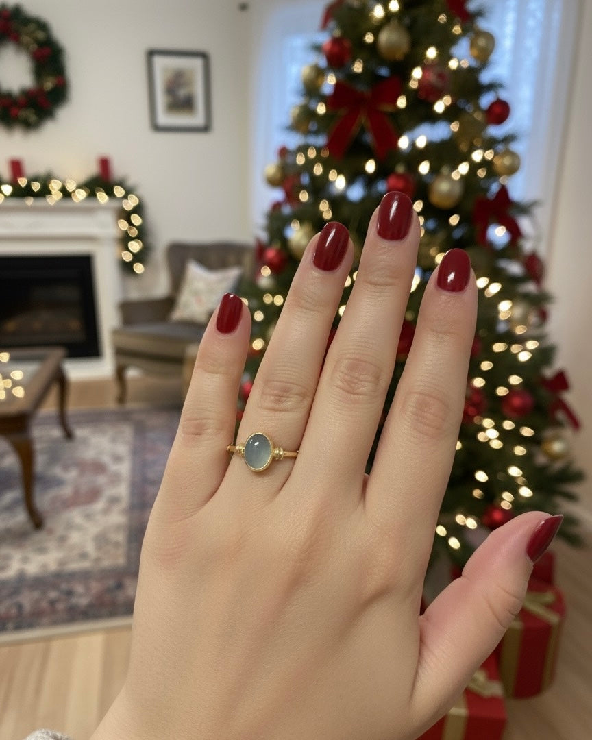 Akuamarin Diana Gold Yüzük