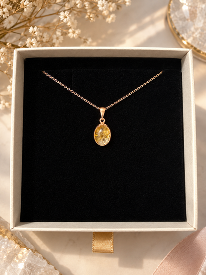 Sitrin Minimal Rose Gold Kolye
