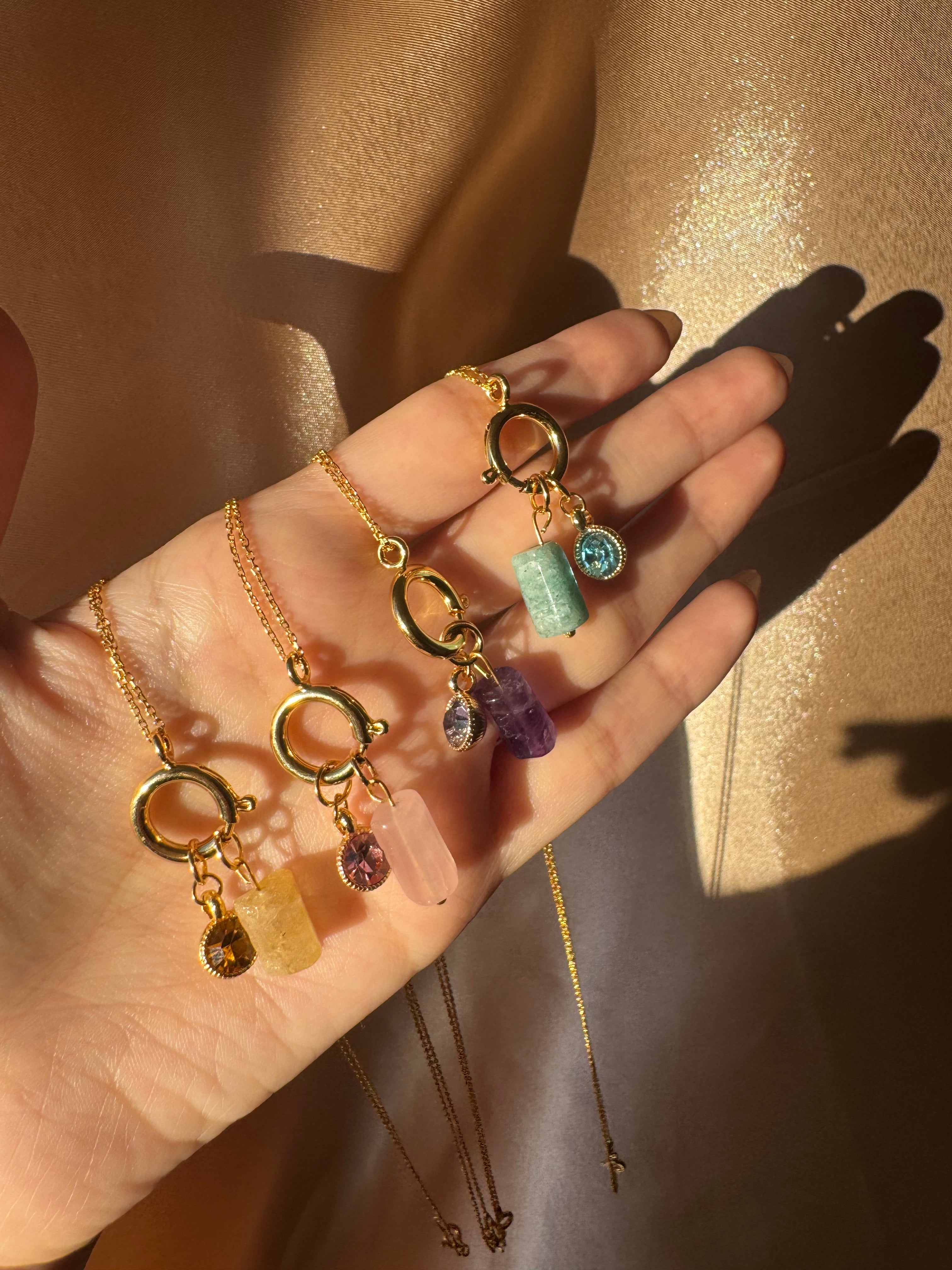 Ametist Charming Gold Kolye