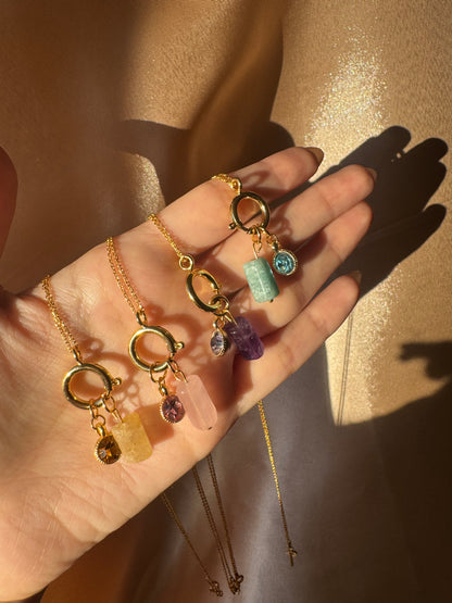 Ametist Charming Gold Kolye