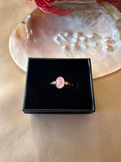 Pembe Kuvars Diana Rose Gold Yüzük