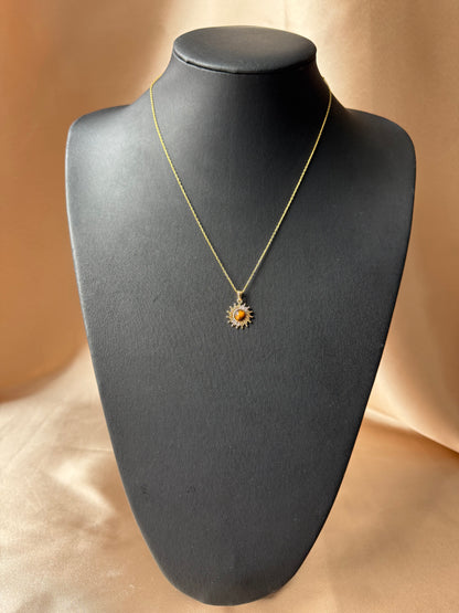 Kaplangözü Sunflower Gold Kolye