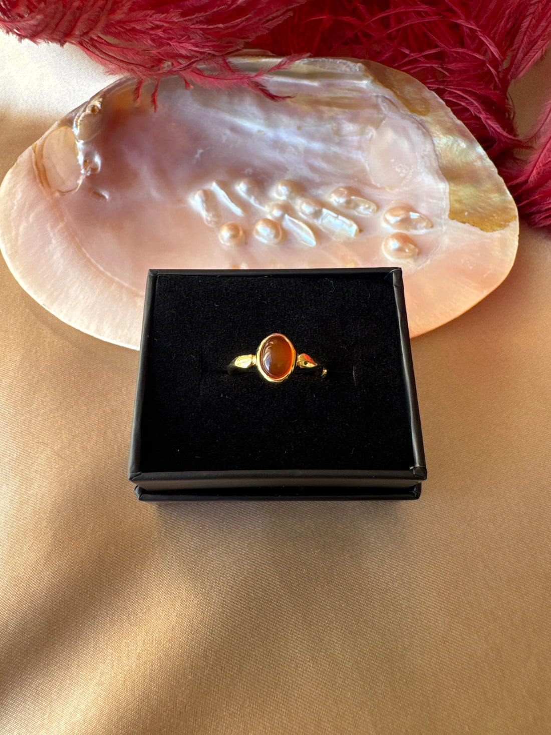 Akik Mary Gold Yüzük