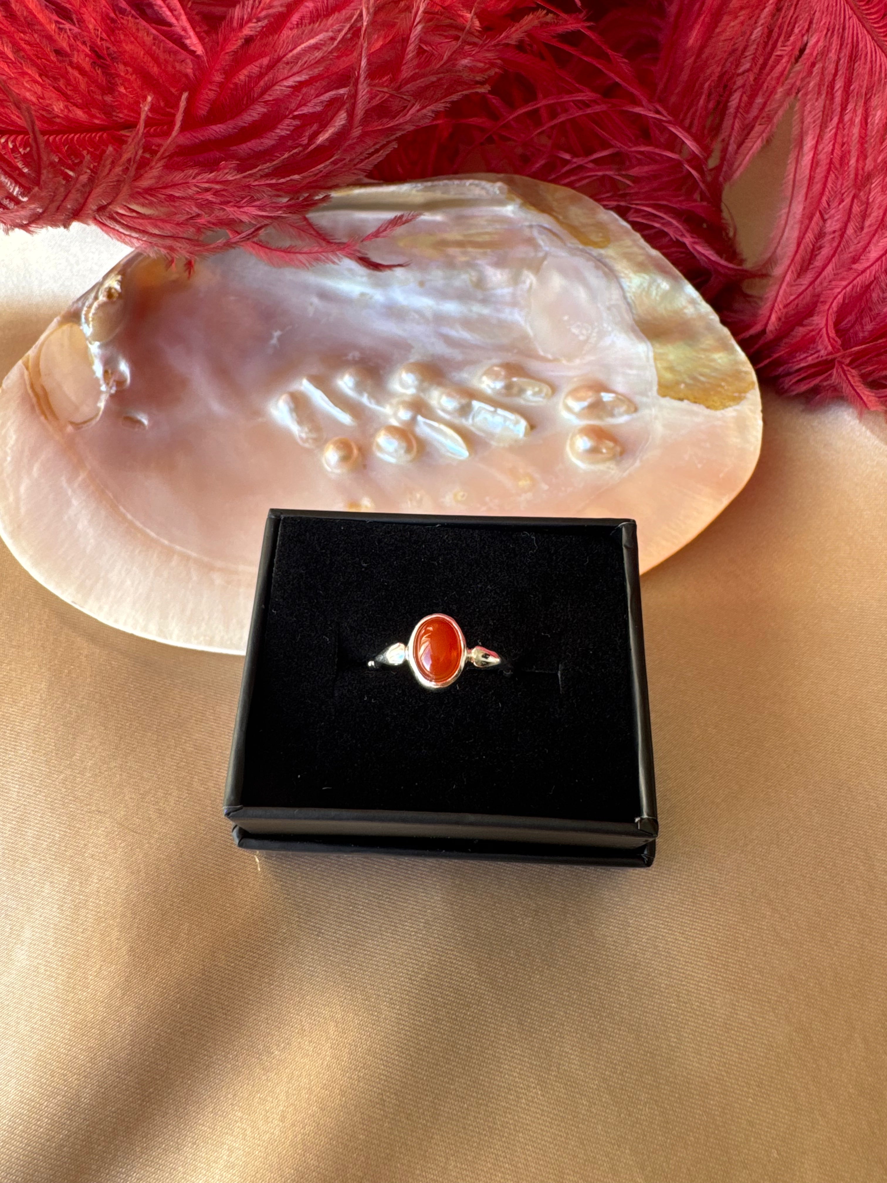 Akik Mary Gümüş Yüzük