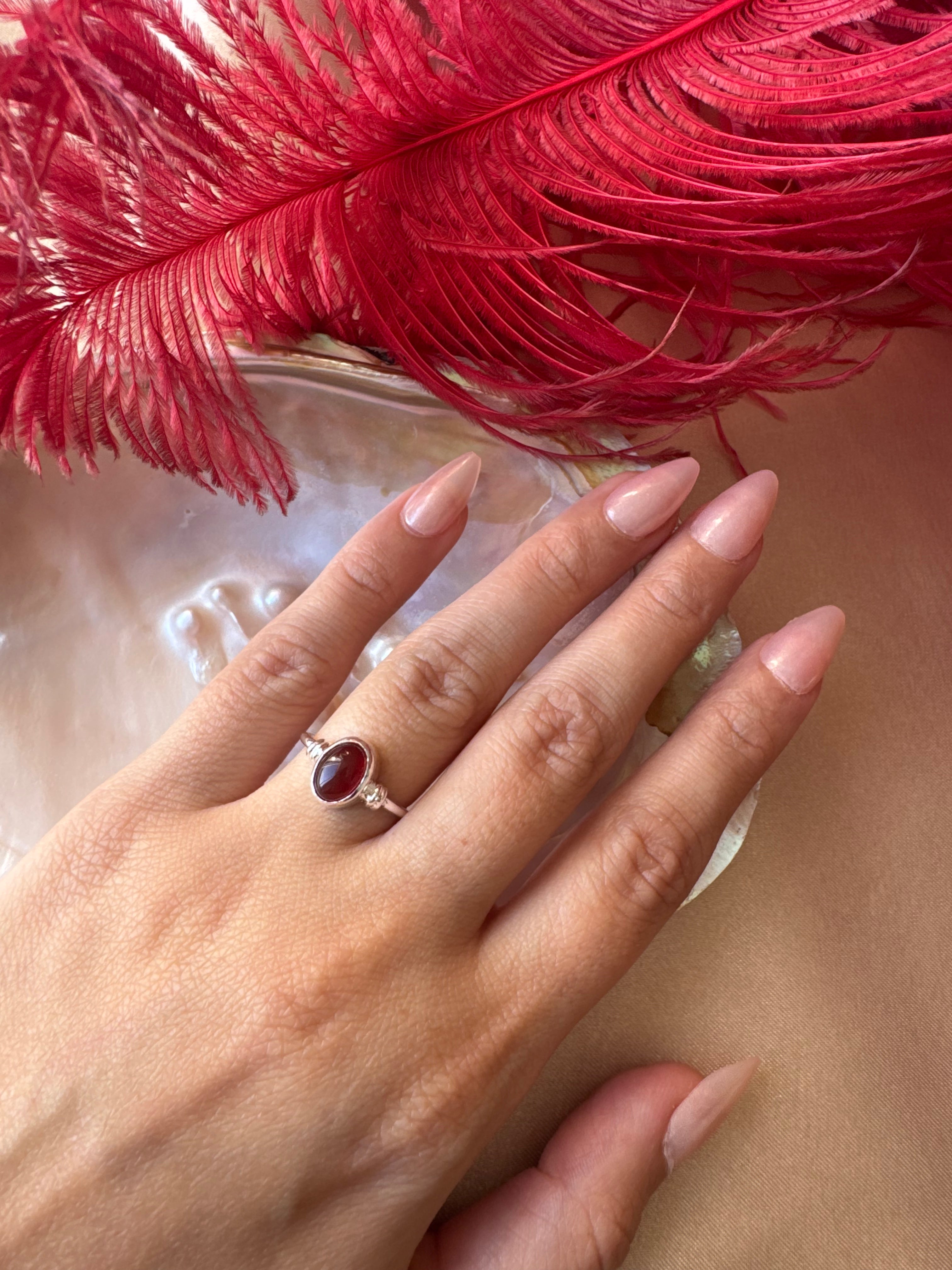 Akik Diana Gümüş Yüzük